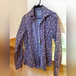 Joseph A Bank Flower Stretch Shirt M